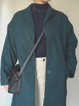 「SEVENDAYS=SUNDAY（セブンデイズサンデイ）のアイテム（チェスターコート）」を使った、chimiさん（レディース・156cm）の冬コーディネート