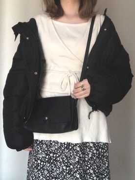 「LOWRYS FARM（ローリーズファーム）のスラブテレコ2Pプルオーバー　875718（Tシャツ/カットソー、ベージュ系）」を使った、chimiさん（レディース・156cm）の春コーディネート