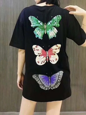 「GUCCI（グッチ）の【翌日発送】GUCCI (グッチ)  トップス  Ｔシャツ  半袖   カジュアル ima-605（Tシャツ/カットソー、その他）」を使った、vocalさん（レディース・169cm）の夏コーディネート