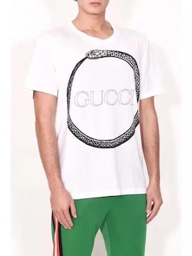 「GUCCI（グッチ）の【翌日発送】GUCCI (グッチ)  Ｔシャツ  半袖   猫プリント 男女兼用 トップス ima-607（Tシャツ/カットソー、その他）」を使った、vocalさん（レディース・169cm）の夏コーディネート