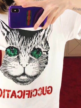 「GUCCI（グッチ）の【翌日発送】GUCCI (グッチ)  トップス  Ｔシャツ  半袖   カジュアル ima-605（Tシャツ/カットソー、その他）」を使った、vocalさん（レディース・169cm）の夏コーディネート