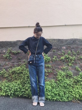 「IRONY（アイロニー）のアイテム」を使った、海下真夕さん（レディース・160cm）の秋コーディネート