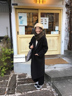 「ISABEL MARANT（イザベルマラン）のアイテム（バッグ）」を使った、海下真夕さん（レディース・160cm）の冬コーディネート