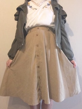 「a.g.plus（エージープラス）のアイテム（ジャケット/アウター）」を使った、華燐さん（レディース・158cm）の春コーディネート