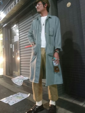 「BILLS KHAKIS（ビルズカーキ）のアイテム（パンツ）」を使った、しぶひとさん（メンズ・185cm）の夏コーディネート