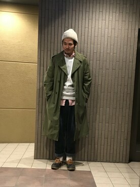 「トリコタグ」｜しぶひとさん（メンズ・185cm）の冬コーディネート