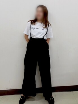 「OLIVE des OLIVE（オリーブデオリーブ）のアイテム（オールインワン・サロペット）」を使った、ちいさん（レディース・150cm）の秋コーディネート