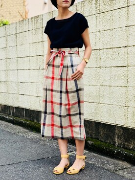 「Abahouse Devinette（ドゥヴィネット）のアイテム」を使った、ABAHOUSE ONLINE LADIES_STAFFさん（レディース・158cm）の春コーディネート