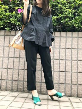 「qualite（カリテ）のアイテム（バッグ）」を使った、ABAHOUSE ONLINE LADIES_STAFFさん（レディース・155cm）の春コーディネート