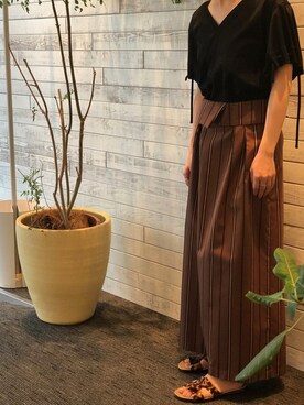 「Abahouse Devinette（ドゥヴィネット）のアイテム」を使った、ABAHOUSE ONLINE LADIES_STAFFさん（レディース・158cm）の春コーディネート