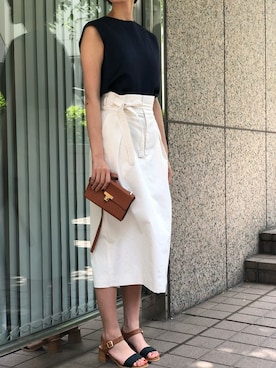 「Abahouse Devinette（ドゥヴィネット）のアイテム」を使った、ABAHOUSE ONLINE LADIES_STAFFさん（レディース・158cm）の春コーディネート