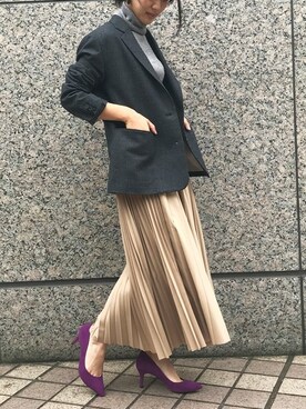 「Abahouse Devinette（ドゥヴィネット）のアイテム（ジャケット/アウター）」を使った、ABAHOUSE ONLINE LADIES_STAFFさん（レディース・158cm）の秋コーディネート