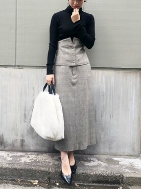 「Abahouse Devinette（ドゥヴィネット）のアイテム」を使った、ABAHOUSE ONLINE LADIES_STAFFさん（レディース・157cm）の秋コーディネート