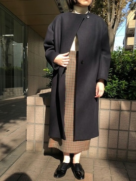 「Abahouse Devinette（ドゥヴィネット）のアイテム（その他アウター）」を使った、ABAHOUSE ONLINE LADIES_STAFFさん（レディース・163cm）の秋コーディネート