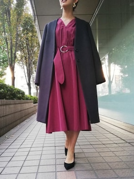 「FONCE（フォンセ）のアイテム」を使った、ABAHOUSE ONLINE LADIES_STAFFさん（レディース・157cm）の秋コーディネート