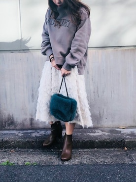 「Rouge vif（ルージュヴィフ）のアイテム」を使った、ABAHOUSE ONLINE LADIES_STAFFさん（レディース・149cm）の冬コーディネート