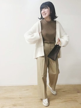 「チョコ色に染まれ」｜ABAHOUSE ONLINE LADIES_STAFFさん（レディース・163cm）の冬コーディネート