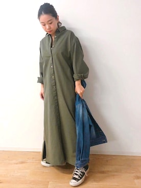「Rouge vif（ルージュヴィフ）のアイテム（ブルゾン）」を使った、ABAHOUSE ONLINE LADIES_STAFFさん（レディース・149cm）の冬コーディネート