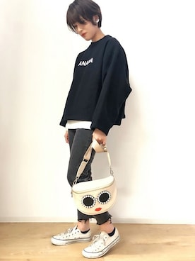 「Rouge vif（ルージュヴィフ）のアイテム」を使った、ABAHOUSE ONLINE LADIES_STAFFさん（レディース・160cm）の冬コーディネート