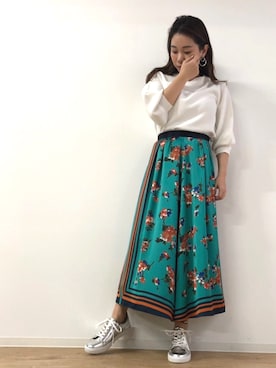 「Rouge vif（ルージュヴィフ）のアイテム」を使った、ABAHOUSE ONLINE LADIES_STAFFさん（レディース・160cm）の冬コーディネート