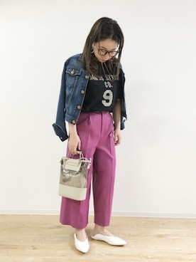 「FONCE（フォンセ）のアイテム」を使った、ABAHOUSE ONLINE LADIES_STAFFさん（レディース・149cm）の春コーディネート