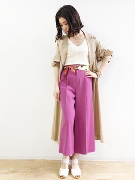 「Rouge vif（ルージュヴィフ）のアイテム（財布/小物）」を使った、ABAHOUSE ONLINE LADIES_STAFFさん（レディース・152cm）の春コーディネート