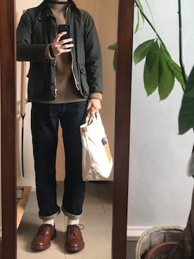 「united arrows」｜「アイテム（ブルゾン）」を使った、3rdさん（メンズ・170cm）の冬コーディネート