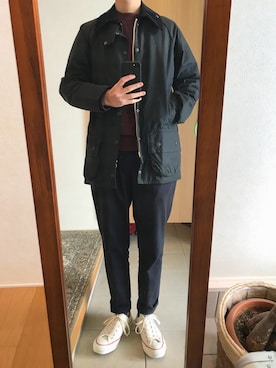 「アイラブCONVERSE」｜「アイテム（スウェット）」を使った、3rdさん（メンズ・170cm）の冬コーディネート