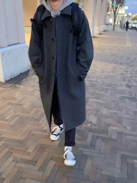 「Acne Studios（アクネストゥディオズ）のアイテム（パーカー）」を使った、3rdさん（メンズ・170cm）の冬コーディネート