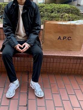 「A.P.C.（アーペーセー）のアイテム（その他アウター）」を使った、3rdさん（メンズ・170cm）の冬コーディネート