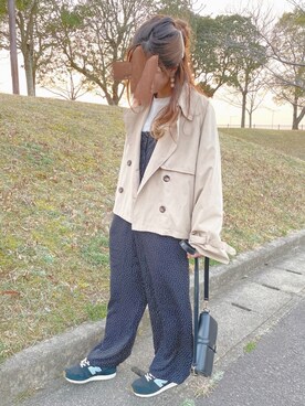 「アイテム（つなぎ/オールインワン、その他）」を使った、ｒｕｒｉさん（レディース・158cm）の冬コーディネート