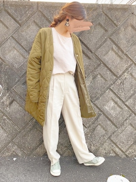 「chocomee（チョコミー）のアイテム（パンツ）」を使った、ｒｕｒｉさん（レディース・158cm）の春コーディネート