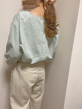「chocomee（チョコミー）のアイテム（パンツ）」を使った、ｒｕｒｉさん（レディース・158cm）の春コーディネート