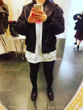 「ROGER AND RAW（ロジャーアンドロウ）のアイテム（ブルゾン）」を使った、えりさん（レディース・157cm）の秋コーディネート