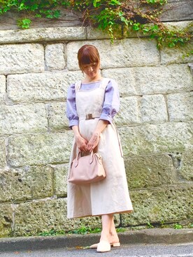 「Heather（ヘザー）のティアードチュニックブラウス　885432（シャツ/ブラウス）」を使った、yuuri⁑⁑⁑さん（レディース・154cm）の春コーディネート