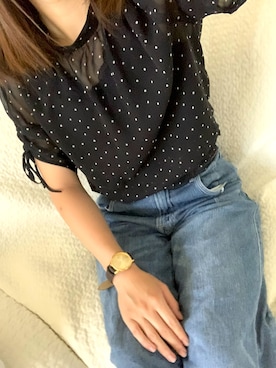 「アイテム（腕時計、ブラウン系）」を使った、aikaさん（レディース・157cm）の夏コーディネート