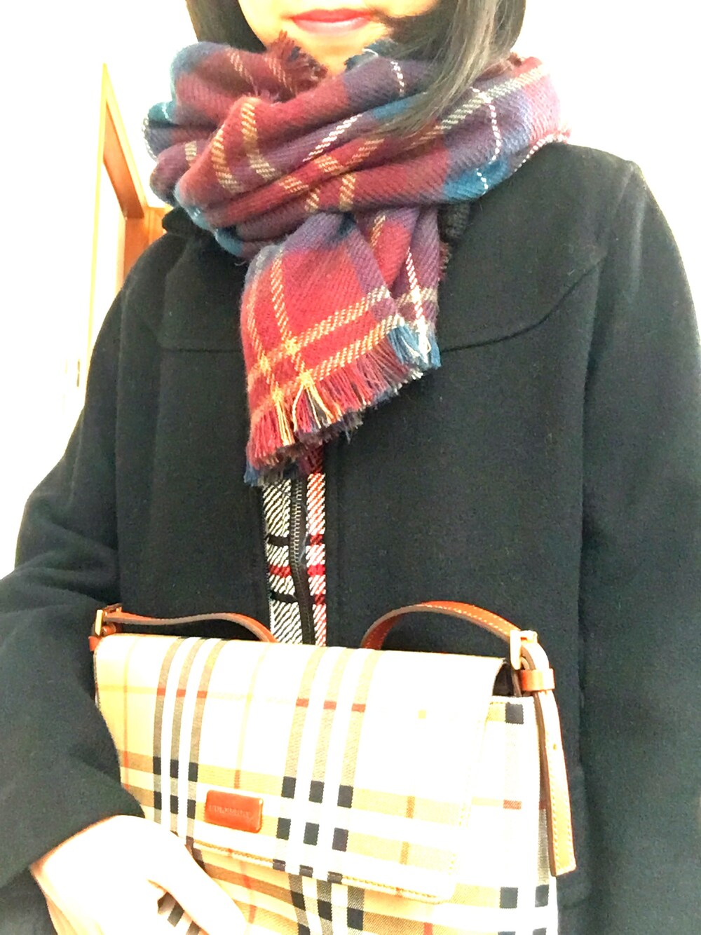 「休日コーデ、チェックワンピース、冬、寒い」｜「FOREVER 21のアイテム（ワンピース、その他）」を使った、ミキさん（レディース・162cm）の冬コーディネートの1枚目の写真