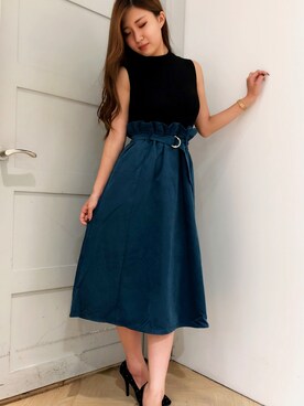 「LIPSERVICE（リップサービス）のアイテム（オールインワン・サロペット）」を使った、mikuさん（レディース・163cm）の夏コーディネート