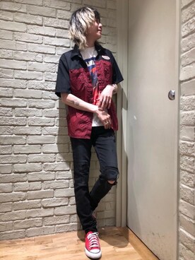 「ロック」｜Mitsuさん（メンズ・170cm）の夏コーディネート