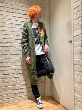 「アイテム（シャツワンピース、その他）」を使った、Mitsuさん（メンズ・170cm）の秋コーディネート