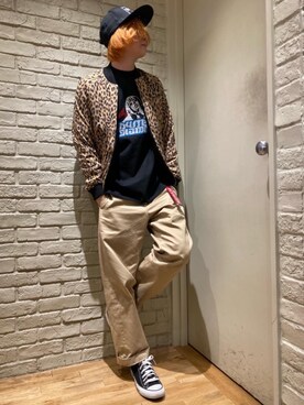 「HYSTERIC GLAMOUR（ヒステリックグラマー）のHYS WHISKY柄 刺繍キャップ（キャップ）」を使った、Mitsuさん（メンズ・170cm）の冬コーディネート