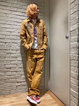 「コラボレーション」｜「アイテム（その他アウター）」を使った、Mitsuさん（メンズ・170cm）の春コーディネート