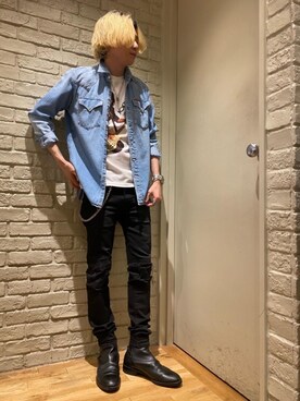 「コラボレーション」｜「アイテム（財布/小物）」を使った、Mitsuさん（メンズ・170cm）の秋コーディネート