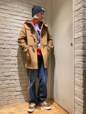 「HYSTERIC GLAMOUR（ヒステリックグラマー）のアイテム（ダッフルコート）」を使った、Mitsuさん（メンズ・170cm）の秋コーディネート