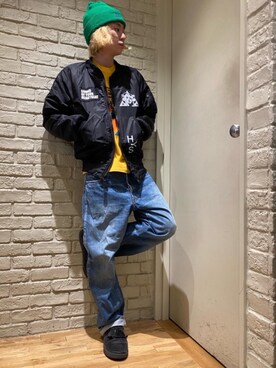 Mitsuさんの「HYS 84 パッチ リメイクN-2Bジャケット」を使ったコーディネート