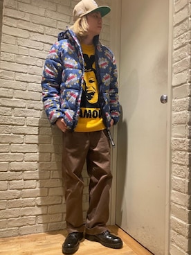 「HYSTERIC GLAMOUR（ヒステリックグラマー）のアイテム（ライダースジャケット）」を使った、Mitsuさん（メンズ・170cm）の冬コーディネート