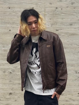 「ロックコーデ」｜「アイテム（その他アウター）」を使った、Mitsuさん（メンズ・170cm）の春コーディネート