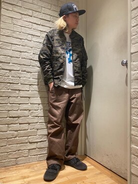 「HYSTERIC GLAMOUR（ヒステリックグラマー）のHYS WHISKY柄 刺繍キャップ（キャップ）」を使った、Mitsuさん（メンズ・170cm）の春コーディネート