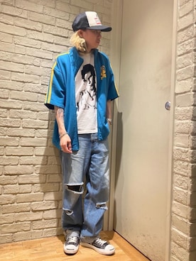 「でにむ」｜「アイテム（ジャージ）」を使った、Mitsuさん（メンズ・170cm）の春コーディネート