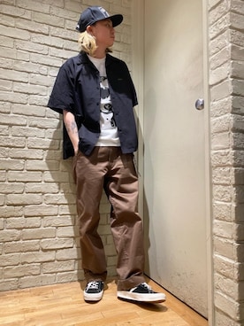 「HYSTERIC GLAMOUR（ヒステリックグラマー）のHYS WHISKY柄 刺繍キャップ（キャップ）」を使った、Mitsuさん（メンズ・170cm）の春コーディネート